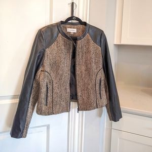 Calvin Klein Tweed Bomber Jacket -work staple- 16